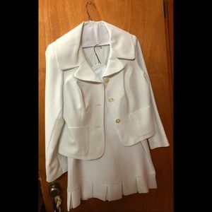 White 2pc Skirt Suit